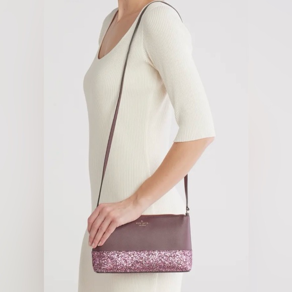 Kate Spade glitter purple crossbody purse - Picture 3 of 10